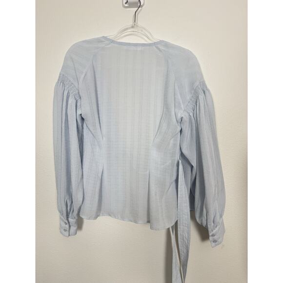 SAMSOE Light Blue Wrap Blouse - Picture 9 of 9